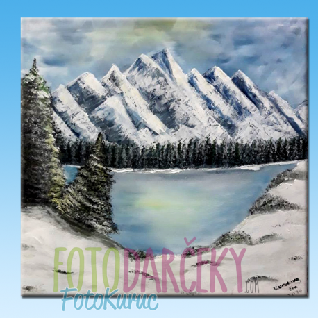 Maľovaný obraz "Zimná krajina"