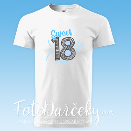 Pánske/uni tričko „Sweet 18“
