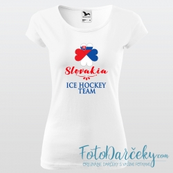 Dámske bavlnené tričko "Slovakia Ice Hockey Team"