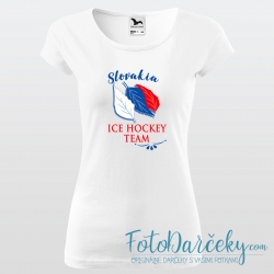 Dámske bavlnené tričko "Slovakia Ice Hockey Team"
