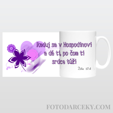 Hrnček "Raduj sa v hospodinovi"