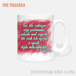 Hrnček "Ten, kto zakrýva svoje previnenia..."