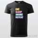 Pánske tričko "Eat, sleep, anime, repeat"