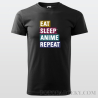 Pánske tričko "Eat, sleep, anime, repeat"