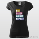 Dámske tričko "Eat, sleep, anime, repeat"