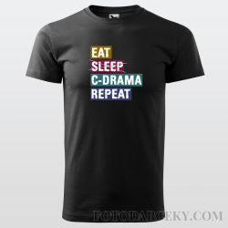 Pánske tričko "Eat, sleep, c-drama, repeat"
