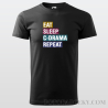 Pánske tričko "Eat, sleep, c-drama, repeat"