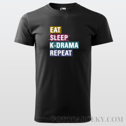Pánske tričko "Eat, sleep, k-drama, repeat"