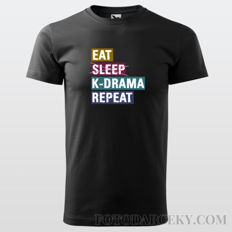 Pánske tričko "Eat, sleep, k-drama, repeat"