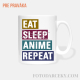 Hrnček „Eat, sleep, anime, repeat“