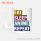 Hrnček „Eat, sleep, anime, repeat“
