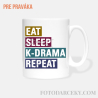 Hrnček „Eat, sleep, k-drama, repeat“