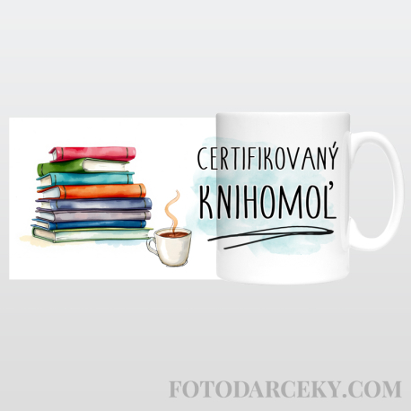 Hrnček „Certifikovaný knihomoľ“