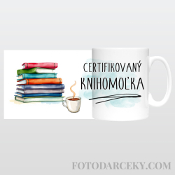 Hrnček „Certifikovaný knihomoľka“