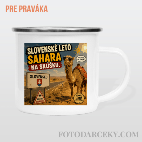Smaltovaný hrnček "Dnes nepracujem. Dnes sa odparujem"