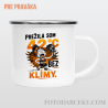 Smaltovaný hrnček "Prežila som 42°C bez klímy"
