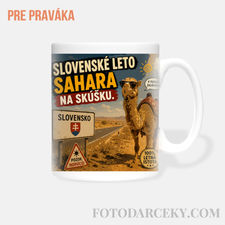 Hrnček „Slovenské leto - Sahara na skúšku"
